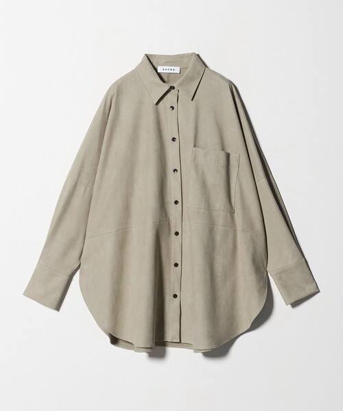 SACRA（サクラ）の「＜SACRA＞スエードライク ポケット シャツ（シャツ/ブラウス・レディース・ブラック/オリーブ・38）」の15枚目の写真