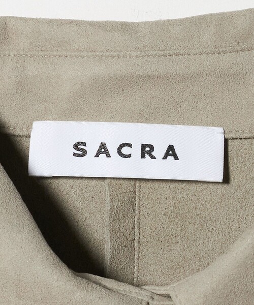 SACRA（サクラ）の「＜SACRA＞スエードライク ポケット シャツ（シャツ/ブラウス・レディース・ブラック/オリーブ・38）」の7枚目の写真