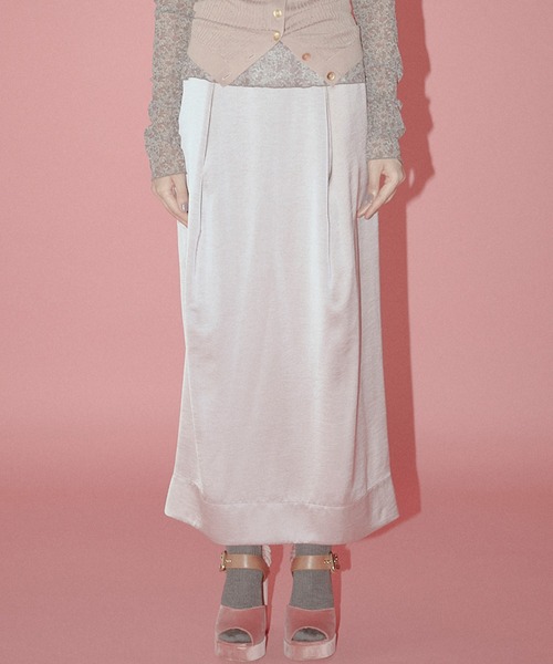 LE CIEL BLEU(ルシェルブルー)の「タックサテンマキシスカート / Tucked Satin Maxi Skirt(スカート・レディース・ブラウン/ピンク・36/34/38)」の9枚目の写真