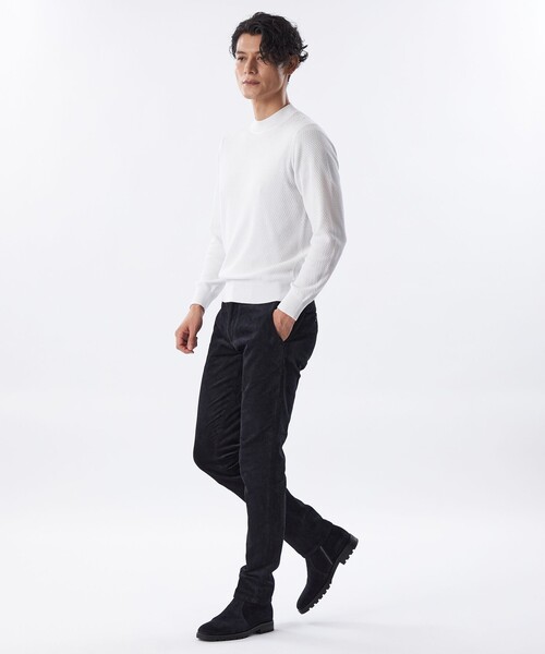 EPOCA UOMO(エポカウォモ)の「*Safari11月号掲載*ミニマルモックネックニット(ニット/セーター・メンズ・ホワイト/ダークネイビー/グレー系その他・46/48)」の4枚目の写真