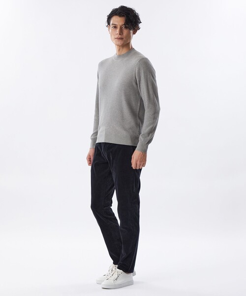 EPOCA UOMO(エポカウォモ)の「*Safari11月号掲載*ミニマルモックネックニット(ニット/セーター・メンズ・ホワイト/ダークネイビー/グレー系その他・46/48)」の5枚目の写真