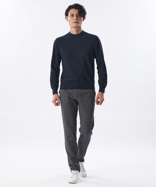 EPOCA UOMO(エポカウォモ)の「*Safari11月号掲載*ミニマルモックネックニット(ニット/セーター・メンズ・ホワイト/ダークネイビー/グレー系その他・46/48)」の6枚目の写真