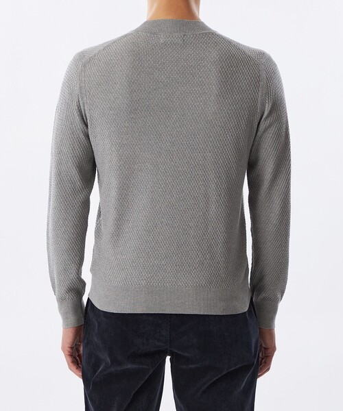 EPOCA UOMO(エポカウォモ)の「*Safari11月号掲載*ミニマルモックネックニット(ニット/セーター・メンズ・ホワイト/ダークネイビー/グレー系その他・46/48)」の9枚目の写真