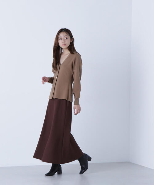 NATURAL BEAUTY BASIC(ナチュラルビューティーベーシック)の「◇ウエストシェイプスリットカーディガン(カーディガン/ボレロ・レディース・チャコールグレー/ベージュ/ダークブルー・FREE)」の20枚目の写真