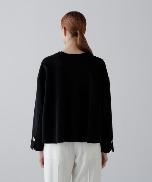 アドーア　カシミヤ　ウール　ノーカラー　ジャケット　コート アドーア カシミヤ ウール ノーカラー ジャケット コート ピュア