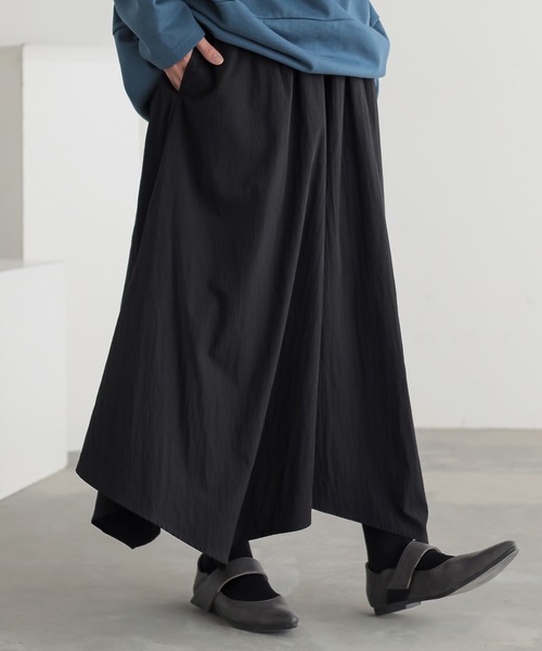 n'OrLABEL(ノアールレーベル)の「『イレギュラーヘムガウチョパンツ』(その他パンツ・レディース・グリーン/ブラック/グレー・FREE)」の1枚目の写真