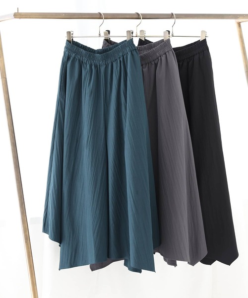 n'OrLABEL(ノアールレーベル)の「『イレギュラーヘムガウチョパンツ』(その他パンツ・レディース・グリーン/ブラック/グレー・FREE)」の8枚目の写真