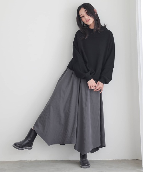 n'OrLABEL(ノアールレーベル)の「『イレギュラーヘムガウチョパンツ』(その他パンツ・レディース・グリーン/ブラック/グレー・FREE)」の16枚目の写真