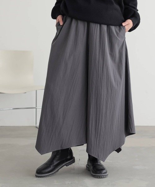 n'OrLABEL(ノアールレーベル)の「『イレギュラーヘムガウチョパンツ』(その他パンツ・レディース・グリーン/ブラック/グレー・FREE)」の10枚目の写真