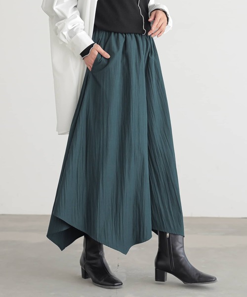 n'OrLABEL(ノアールレーベル)の「『イレギュラーヘムガウチョパンツ』(その他パンツ・レディース・グリーン/ブラック/グレー・FREE)」の17枚目の写真