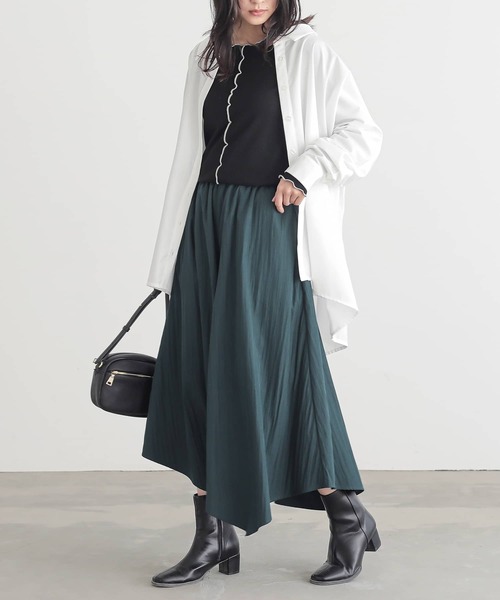 n'OrLABEL(ノアールレーベル)の「『イレギュラーヘムガウチョパンツ』(その他パンツ・レディース・グリーン/ブラック/グレー・FREE)」の19枚目の写真