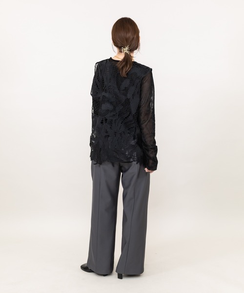 meeny miny（ミーニーマイニー）の「【meeny miny】【伸洗シリーズ】もちのびeasyパンツ（その他パンツ・レディース・モカ/チャコールグレー/ブラック・LARGE/MEDIUM/SMALL）」の12枚目の写真