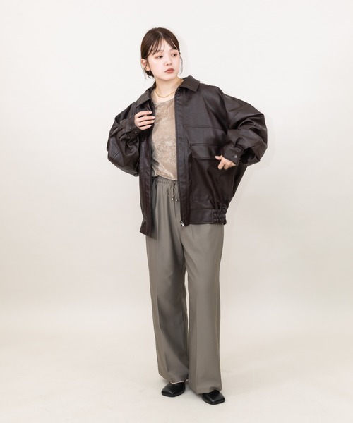 meeny miny（ミーニーマイニー）の「【meeny miny】【伸洗シリーズ】もちのびeasyパンツ（その他パンツ・レディース・モカ/チャコールグレー/ブラック・LARGE/MEDIUM/SMALL）」の22枚目の写真