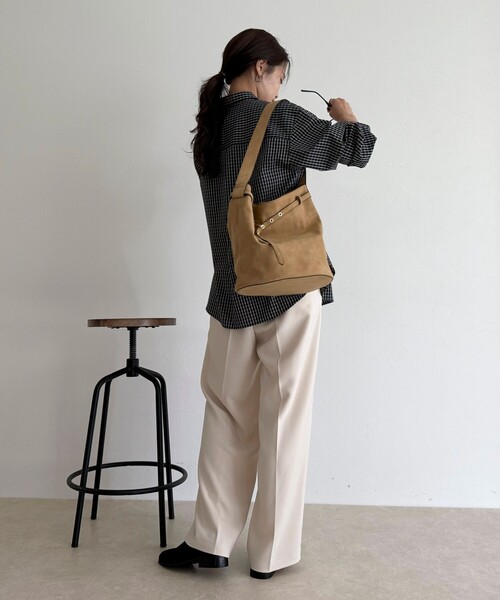 fredy emue（フレディエミュ）の「チェック刺繍シャツ（シャツ/ブラウス・レディース・ブラック系その他/ベージュ系その他・38）」の16枚目の写真