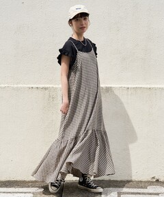 セール】【GANNI / ガニー】Woollen Check Mini Dress：ミニワンピース