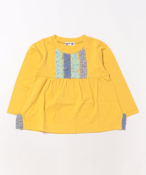 RAGMART(ラグマート)の「フリル長袖Tシャツ(Tシャツ/カットソー・キッズ・イエロー/パープル・100cm/110cm/120cm/130cm)」の1枚目の写真