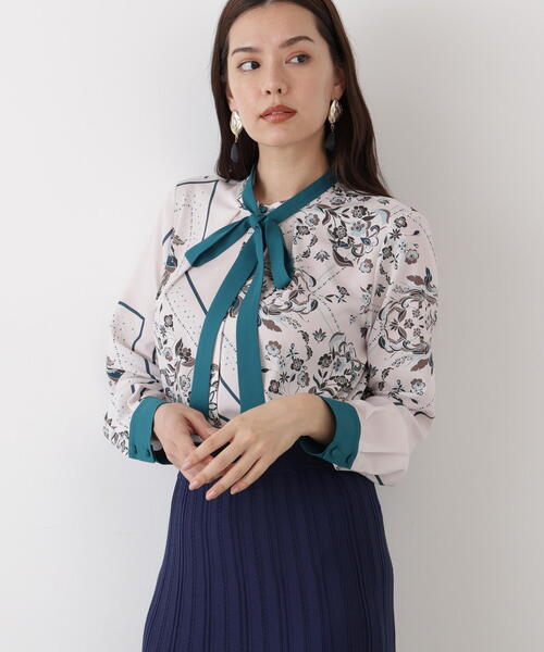 PINKY&DIANNE（ピンキーアンドダイアン）の「◆フローラルスカーフプリントブラウス（シャツ/ブラウス・レディース・ベージュ系その他4/ホワイト系その他2・38/36）」の22枚目の写真