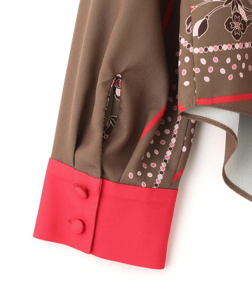 PINKY&DIANNE（ピンキーアンドダイアン）の「◆フローラルスカーフプリントブラウス（シャツ/ブラウス・レディース・ベージュ系その他4/ホワイト系その他2・38/36）」の12枚目の写真