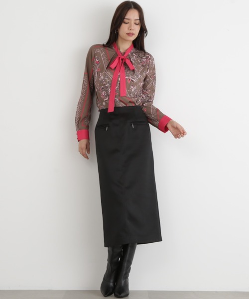 PINKY&DIANNE（ピンキーアンドダイアン）の「◆フローラルスカーフプリントブラウス（シャツ/ブラウス・レディース・ベージュ系その他4/ホワイト系その他2・38/36）」の5枚目の写真