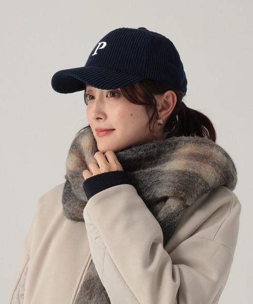 Elura(エルーラ)の「コーデュロイ刺繍キャップ/587989(キャップ・レディース・ネイビー/オフホワイト・ONE SIZE)」の19枚目の写真
