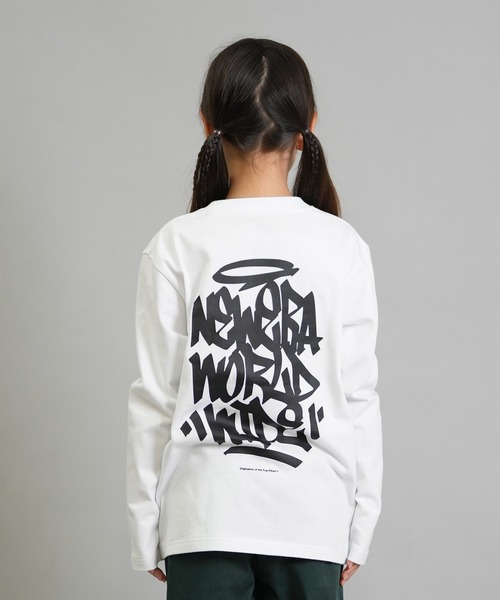 NEW ERA（ニューエラ）の「NEW ERA/ニューエラ YTH LS CT TEE TAGGING キッズ ロンT 14693876/14693877（Tシャツ/カットソー・キッズ・ホワイト/ブラック・130cm/140cm/150cm/160cm）」の11枚目の写真