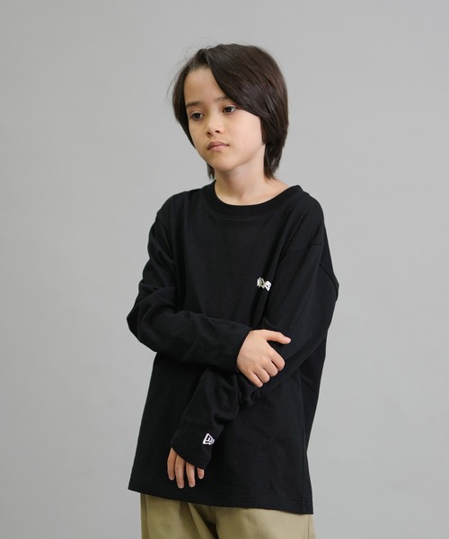 NEW ERA（ニューエラ）の「NEW ERA/ニューエラ YTH LS CT TEE TAGGING キッズ ロンT 14693876/14693877（Tシャツ/カットソー・キッズ・ホワイト/ブラック・130cm/140cm/150cm/160cm）」の4枚目の写真