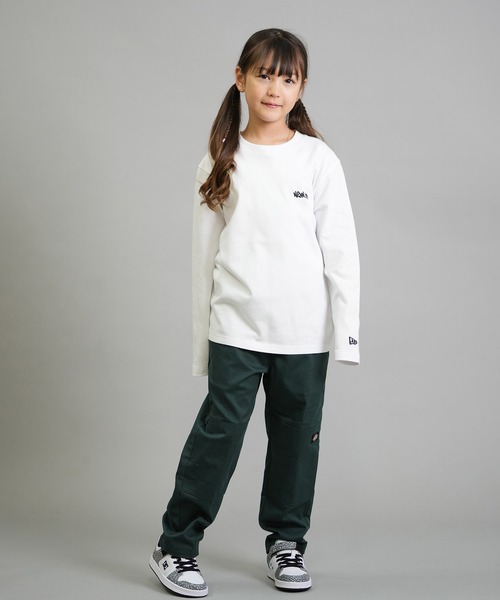 NEW ERA（ニューエラ）の「NEW ERA/ニューエラ YTH LS CT TEE TAGGING キッズ ロンT 14693876/14693877（Tシャツ/カットソー・キッズ・ホワイト/ブラック・130cm/140cm/150cm/160cm）」の6枚目の写真