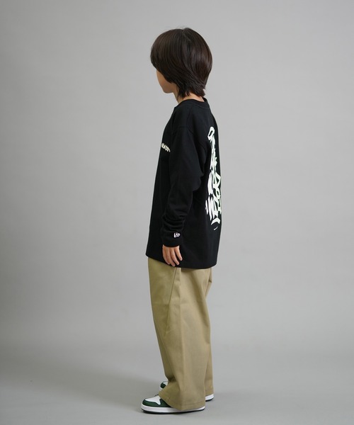 NEW ERA（ニューエラ）の「NEW ERA/ニューエラ YTH LS CT TEE TAGGING キッズ ロンT 14693876/14693877（Tシャツ/カットソー・キッズ・ホワイト/ブラック・130cm/140cm/150cm/160cm）」の14枚目の写真