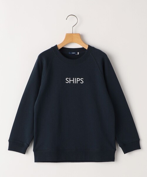 SHIPS（シップス）の「SHIPS KIDS:140～160cm / 刺繍 ロゴ ラグラン スウェット（スウェット・キッズ・オートミール/ネイビー/パープル/オレンジ・140/150/160）」の3枚目の写真
