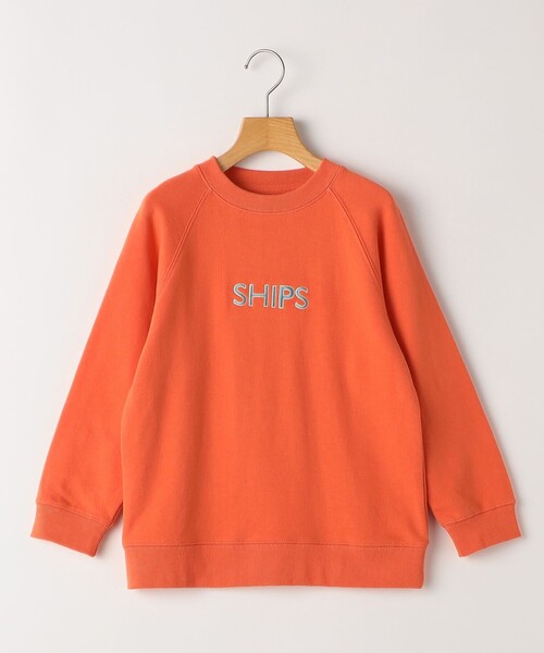 セール】SHIPS KIDS:140～160cm / 刺繍 ロゴ ラグラン スウェット