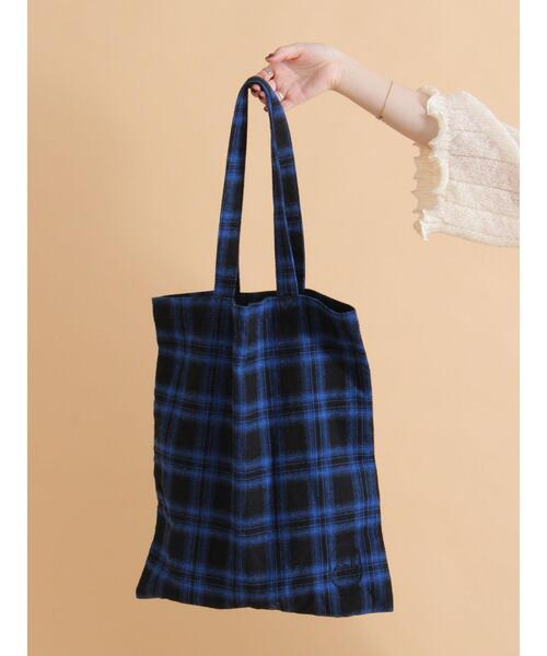 ehka sopo(エヘカソポ)の「チェックトートバッグ(ハンドバッグ・レディース・レッド/イエロー/ブルー/ブラック・F)」の2枚目の写真