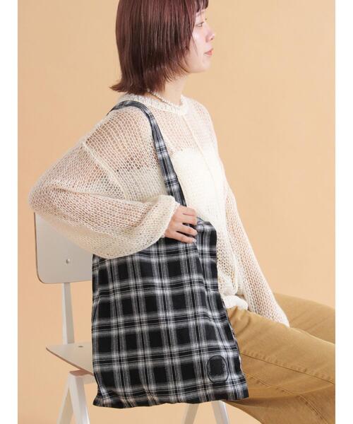 ehka sopo(エヘカソポ)の「チェックトートバッグ(ハンドバッグ・レディース・レッド/イエロー/ブルー/ブラック・F)」の1枚目の写真