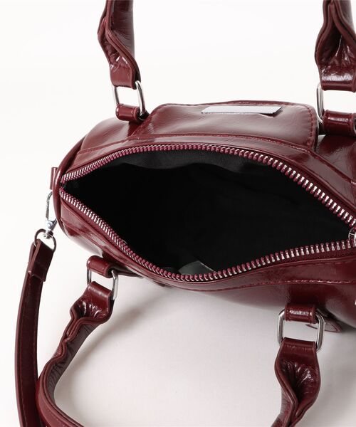 Burner(バーナー)の「【OKUOKU 0909】2WAY ミニボストン ショルダーバッグ oku-bag-23-33(ショルダーバッグ・レディース・ダークブラウン/ブラック/ワイン・FREE)」の6枚目の写真