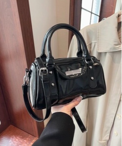 Burner(バーナー)の「【OKUOKU 0909】2WAY ミニボストン ショルダーバッグ oku-bag-23-33(ショルダーバッグ・レディース・ダークブラウン/ブラック/ワイン・FREE)」の8枚目の写真