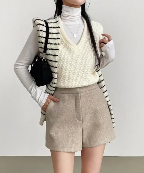 FREE STYLISTS（フリー スタイリスト）の「YUGA_YGMC　　Wool touch shorts　pants（その他パンツ・レディース・ダークグレー/オートミール/ダークブラウン/ブラック・M/L/S）」の22枚目の写真