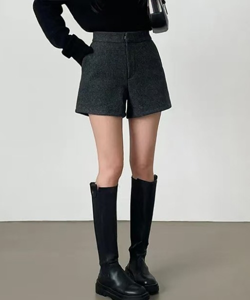 FREE STYLISTS（フリー スタイリスト）の「YUGA_YGMC　　Wool touch shorts　pants（その他パンツ・レディース・ダークグレー/オートミール/ダークブラウン/ブラック・M/L/S）」の7枚目の写真