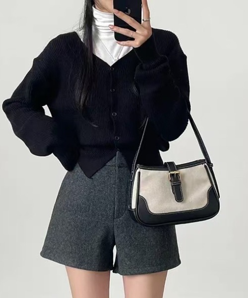 FREE STYLISTS（フリー スタイリスト）の「YUGA_YGMC　　Wool touch shorts　pants（その他パンツ・レディース・ダークグレー/オートミール/ダークブラウン/ブラック・M/L/S）」の8枚目の写真