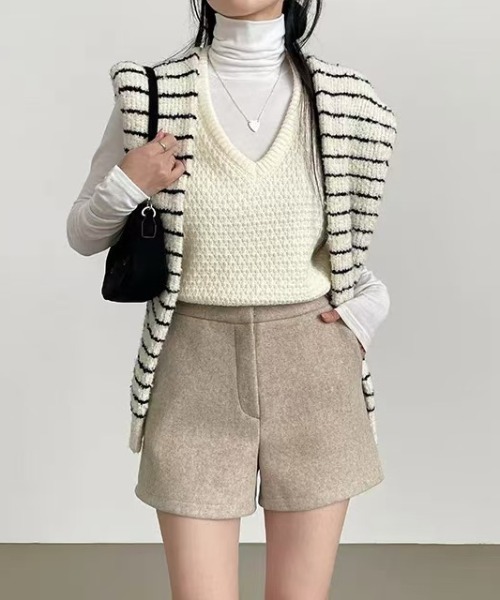 FREE STYLISTS（フリー スタイリスト）の「YUGA_YGMC　　Wool touch shorts　pants（その他パンツ・レディース・ダークグレー/オートミール/ダークブラウン/ブラック・M/L/S）」の16枚目の写真