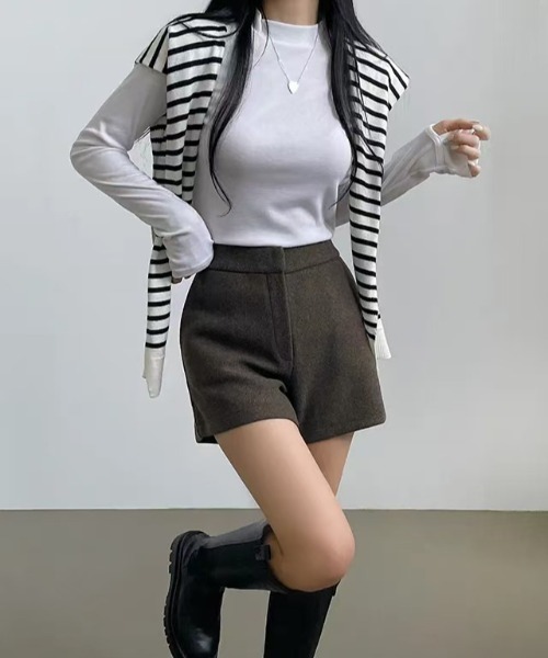 FREE STYLISTS（フリー スタイリスト）の「YUGA_YGMC　　Wool touch shorts　pants（その他パンツ・レディース・ダークグレー/オートミール/ダークブラウン/ブラック・M/L/S）」の17枚目の写真