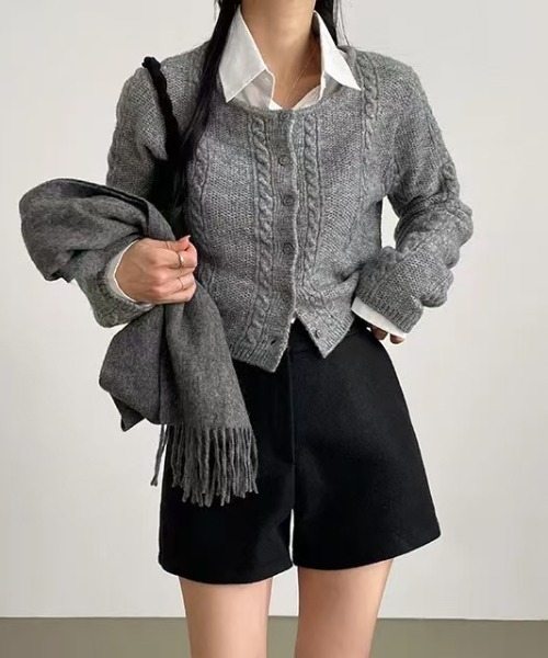 FREE STYLISTS（フリー スタイリスト）の「YUGA_YGMC　　Wool touch shorts　pants（その他パンツ・レディース・ダークグレー/オートミール/ダークブラウン/ブラック・M/L/S）」の5枚目の写真