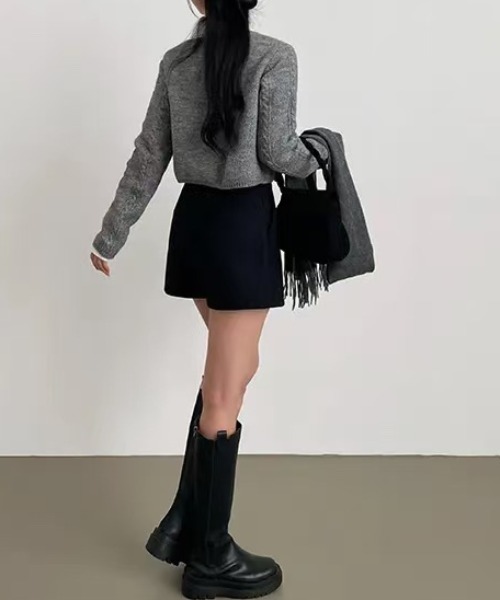 FREE STYLISTS（フリー スタイリスト）の「YUGA_YGMC　　Wool touch shorts　pants（その他パンツ・レディース・ダークグレー/オートミール/ダークブラウン/ブラック・M/L/S）」の9枚目の写真