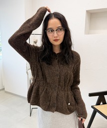 MUHET(~G[^)shirring knit shirt cardigan / V[OjbgVcJ[fBK(jbg/Z[^[)