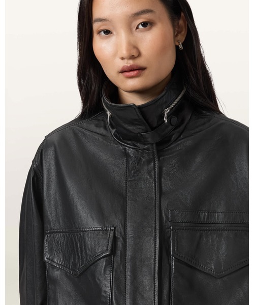 ALLSAINTS（オールセインツ）の「CLAY JACKET | CLAY ジャケット（その他アウター・レディース・ブラック・S/M/XS）」の2枚目の写真