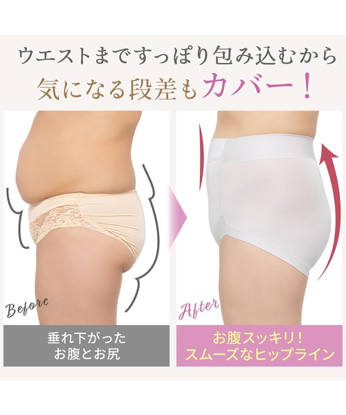 BRADELIS NEWYORK（ブラデリスニューヨーク）の「細みえ快適シンプル綿混ショーツ25 ブラデリス 補正下着 補整（ショーツ・レディース・ブラック/グレイッシュベージュ・LL/M/L/S/4L/5L/3L）」の11枚目の写真