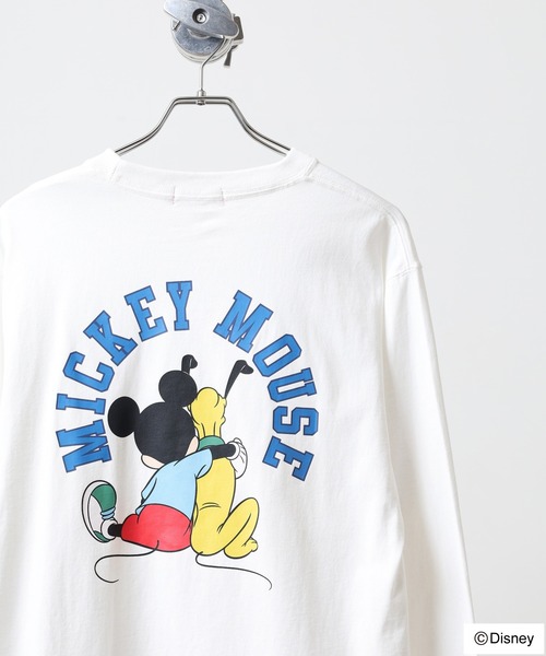 DISNEY ミッキーマウス L/SプリントTEE（Tシャツ/カットソー