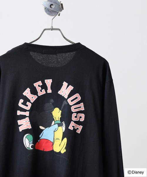 DISNEY ミッキーマウス L/SプリントTEE（Tシャツ/カットソー