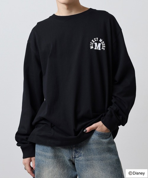 ATELANE(アテレーン)の「DISNEY ミッキーマウス L/SプリントTEE(Tシャツ/カットソー・メンズ・ブラック/ホワイト/ネイビー・L/XL/M)」の18枚目の写真