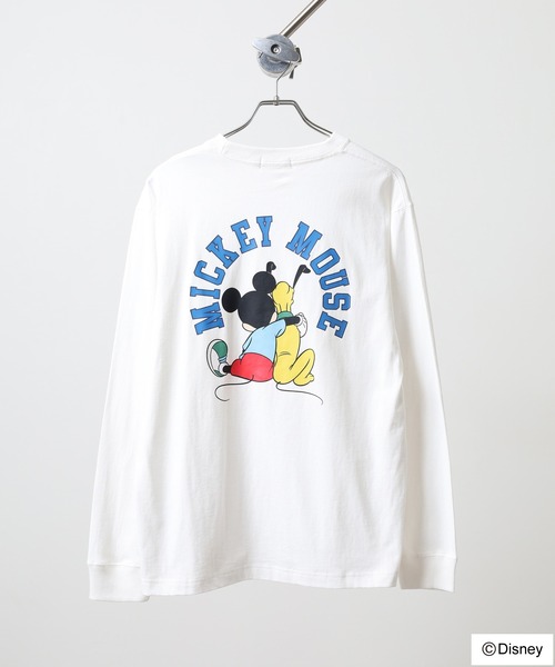 DISNEY ミッキーマウス L/SプリントTEE（Tシャツ/カットソー