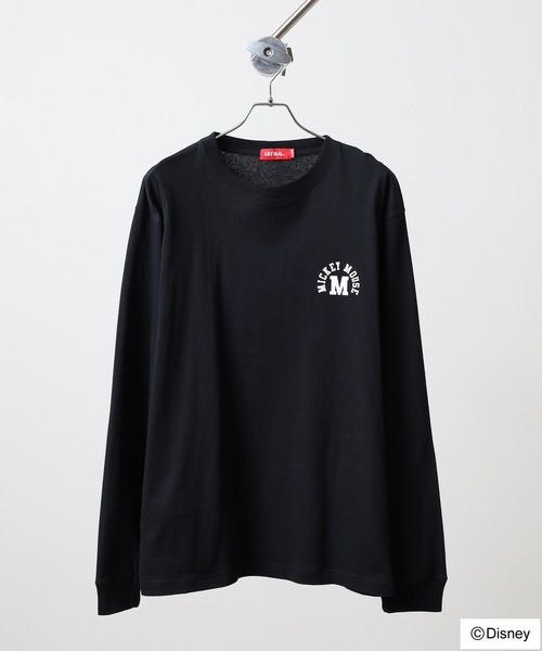 ATELANE(アテレーン)の「DISNEY ミッキーマウス L/SプリントTEE(Tシャツ/カットソー・メンズ・ブラック/ホワイト/ネイビー・L/XL/M)」の6枚目の写真