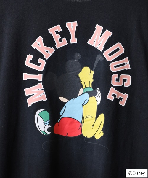ATELANE(アテレーン)の「DISNEY ミッキーマウス L/SプリントTEE(Tシャツ/カットソー・メンズ・ブラック/ホワイト/ネイビー・L/XL/M)」の11枚目の写真